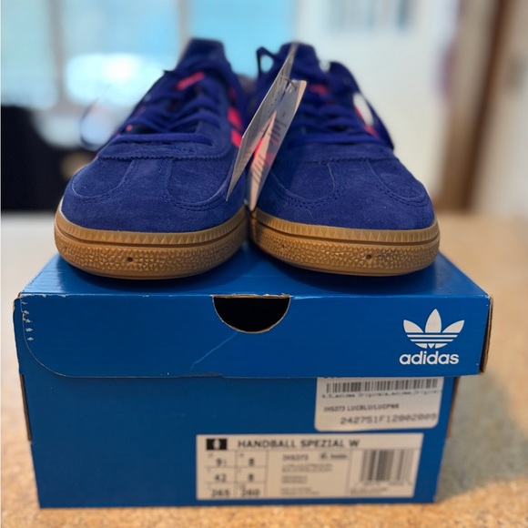 Adidas Handball Spezial Sneakers, NWT, Royal Blue & Pink, Women’s Size 9.5 - Picture 3 of 7